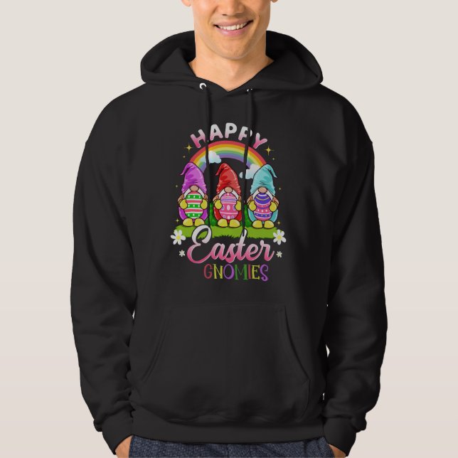 Veste À Capuche Gnomes de Pâques mignons Joyeux Gnomies de Pâques (Devant)