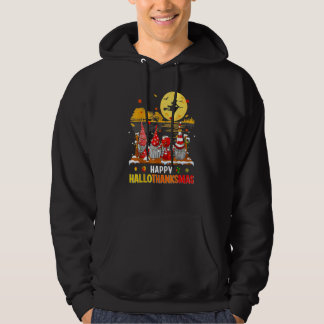 Veste À Capuche Gnomes Joyeux Hallothanksmas Halloween Thanksgivin