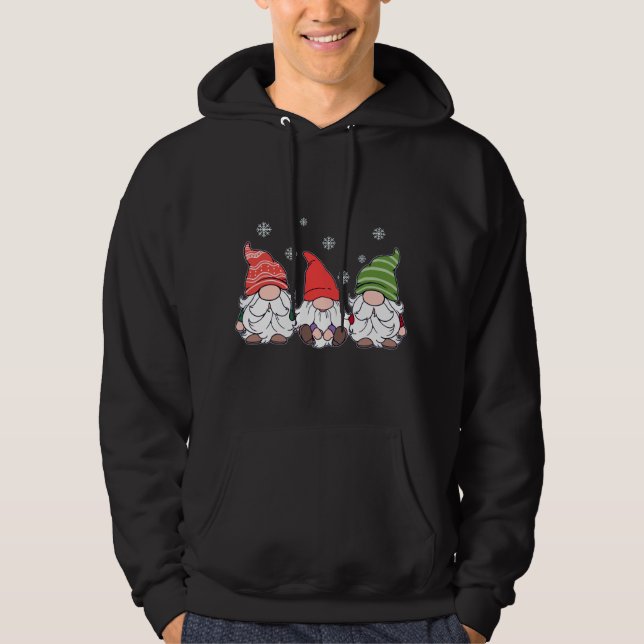 Veste À Capuche Gnomes Joyeux Pyjama de Noël (Devant)