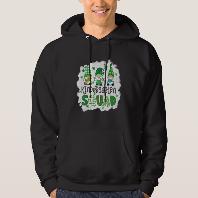 Veste À Capuche Gnomies de l'équipe de maternelle blanchie St patr (Devant)