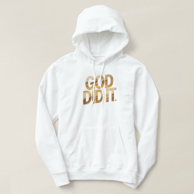 Veste À Capuche God Did It – Faith-Inspired Christian hoodie (Design devant)