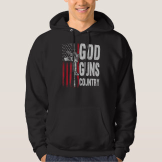 Veste À Capuche God Guns Country AR-15 Gun Rights American Flag Pa