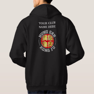 Veste À Capuche Golden Hung Ga Kung Fu caractères chinois Sceau r