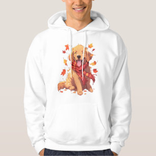 Veste À Capuche Golden Retriever Automne Dog Feuilles d'automne