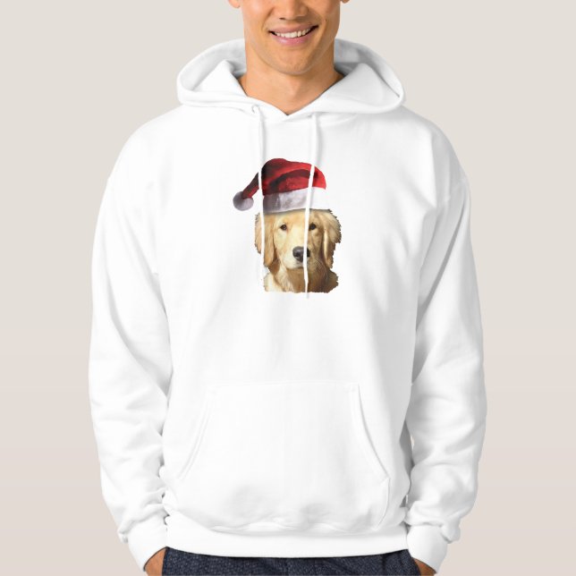 Veste À Capuche Golden Retriever de Noël (Devant)