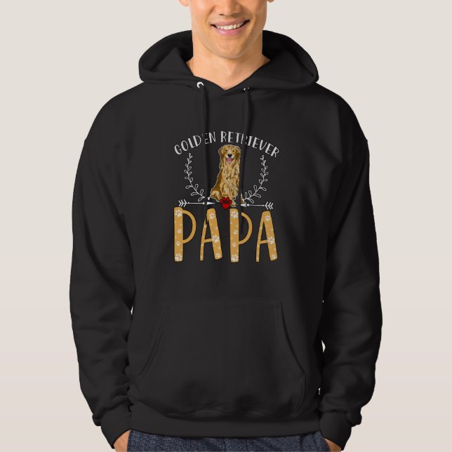 Veste À Capuche Golden Retriever Papa Love Dogs  Men Father Day (Devant)
