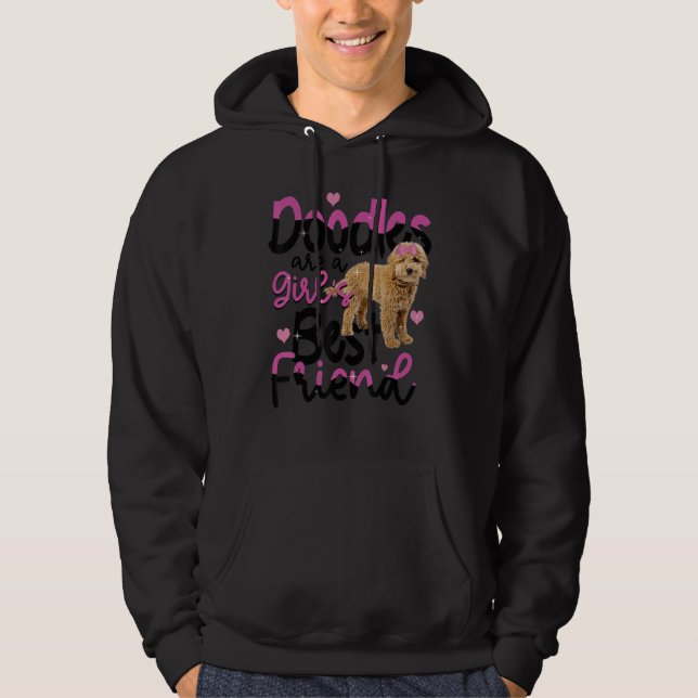Veste À Capuche Goldendoodle Are A Girls Best Friend Dog Cute Gold (Devant)