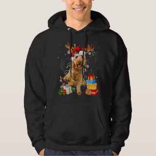 Veste À Capuche Goldendoodle Reindeer Feux de Noël Drôle Chien X