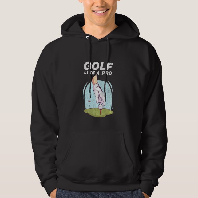 Veste À Capuche Golf Drôle Pour Les Golfeurs Qui Aiment Jouer Golf (Devant)