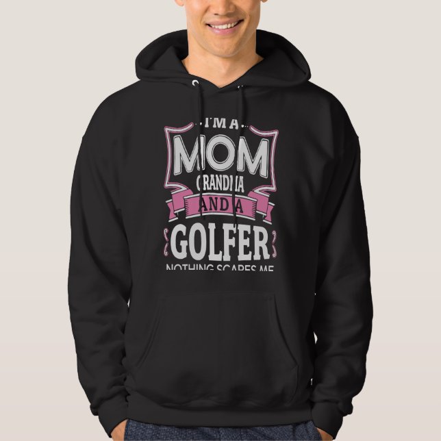 Veste À Capuche Golfs Golfer Grand-mère Maman Pas De Citation De P (Devant)