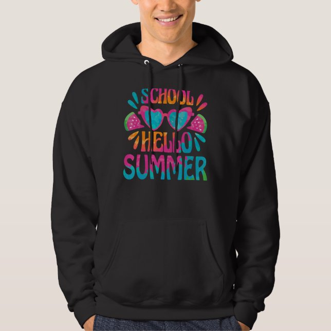 Veste À Capuche Goodbye School Hello Summer Heart Glasses En Summ (Devant)