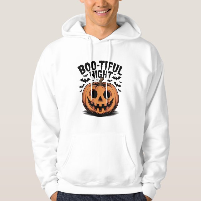Veste À Capuche Goofy Jack-O’-Lantern Citrouille Face Art (Devant)