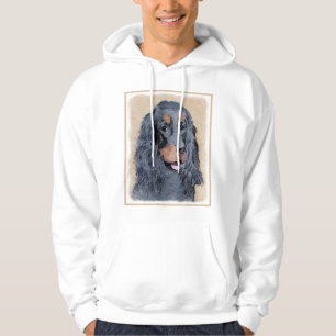 Veste À Capuche Gordon Setter Peinture - Joli art original chien