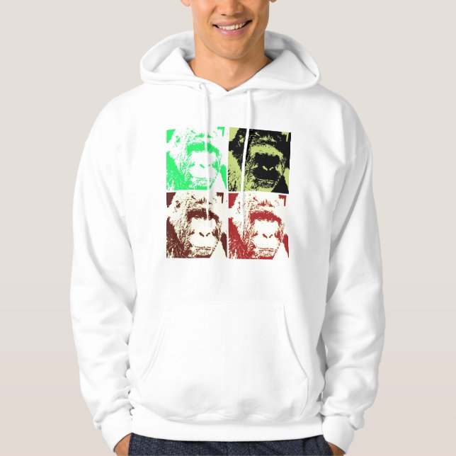 Veste À Capuche Gorilla Pop Art (Devant)