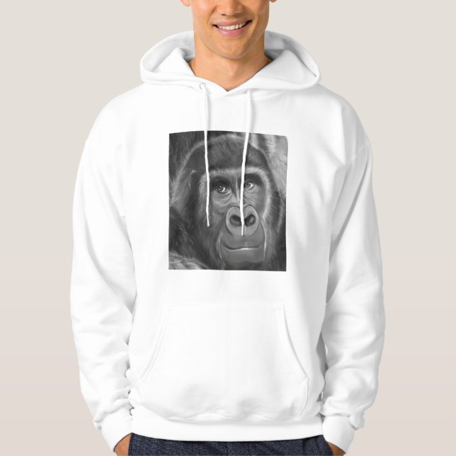 Veste À Capuche Gorilla sucking fingers Hoodie2 指しゃぶりのゴリラパーカー (Devant)