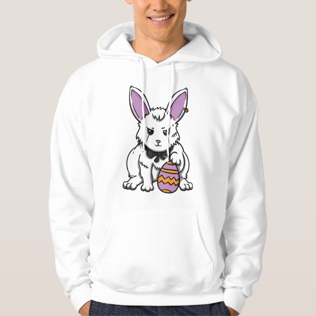Veste À Capuche Gothique Lapin Gothique Bunny Gothique Emo de Pâqu (Devant)