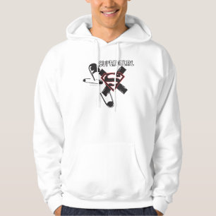 Veste À Capuche Goupilles de sécurité noires de Supergirl