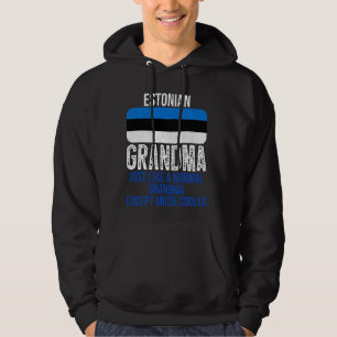 Veste À Capuche Grand-mère estonienne vintage Estonie Drapeau pour