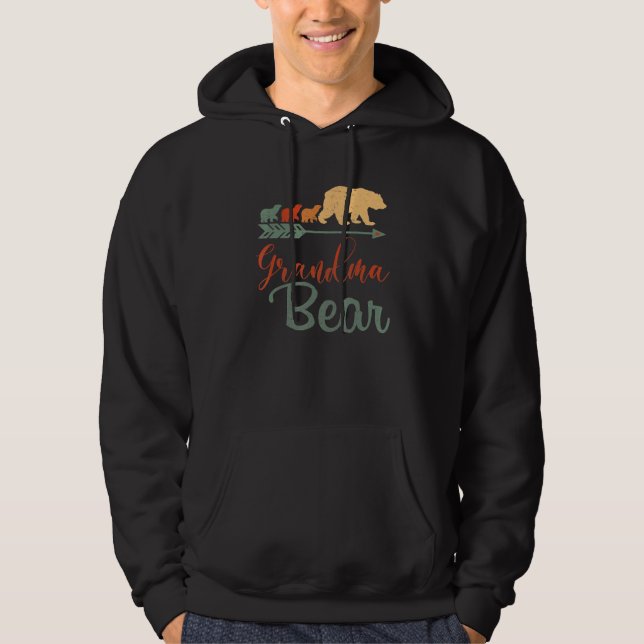 Veste À Capuche Grand-mère ours meilleure mère Fête des pères (Devant)