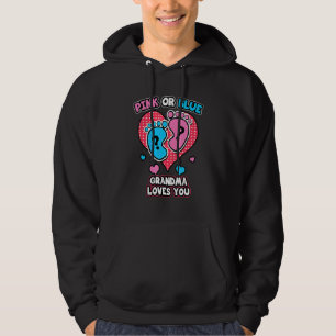 Veste À Capuche Grand-Mère Rose Ou Bleu Vous Aime Révéler Le Sexe 