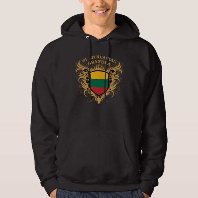 Veste À Capuche Grand-papa lithuanien du numéro un (Devant)