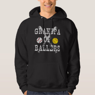 Veste À Capuche Grand-père de Ballers T Funny Baseball Softball L