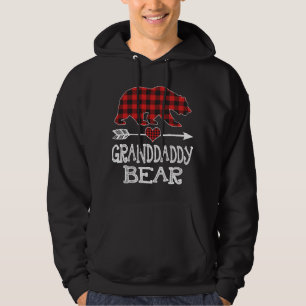 Veste À Capuche Grand-père Ours Pajama de Noël Buffle rouge carné