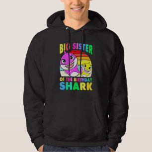 Veste À Capuche Grande Soeur Du Requin D'Anniversaire Grande Soeur