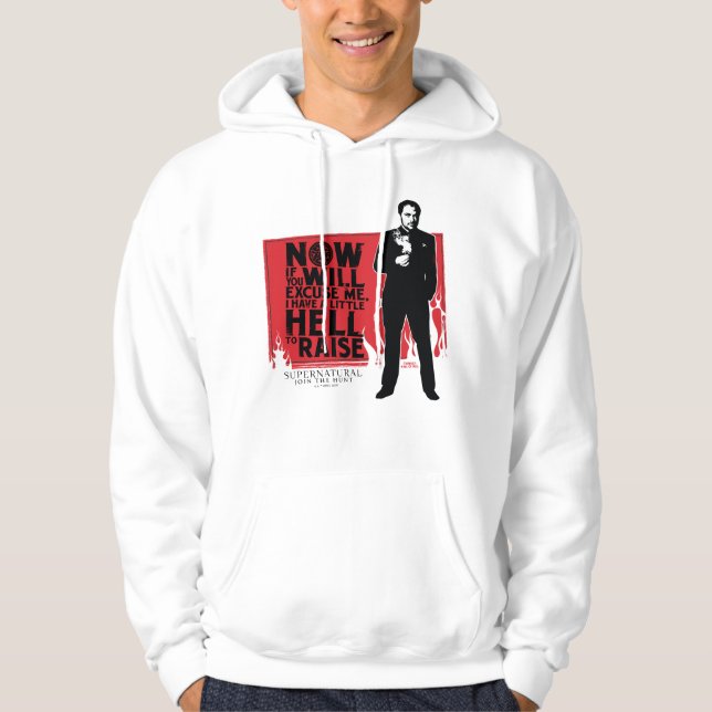 Veste À Capuche Graphique de citation de Crowley surnaturelle (Devant)