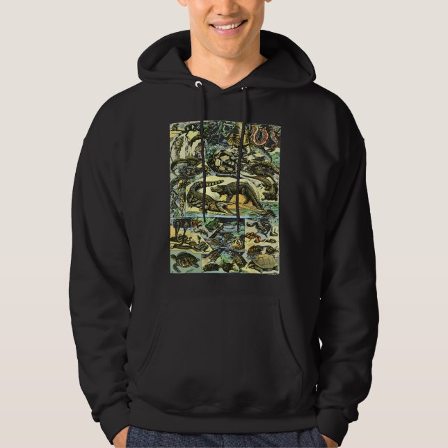 Veste À Capuche Graphique de la collection de reptiles Tortue Espè (Devant)