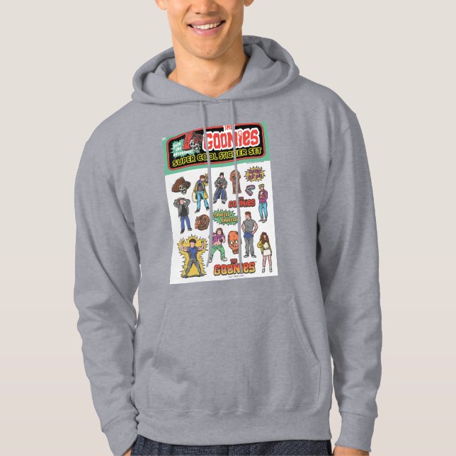 Veste À Capuche Graphique de la feuille d'autocollants rétro Gooni (Devant)