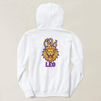 Veste À Capuche Graphique de mascotte dorée du signe zodiacal Lion