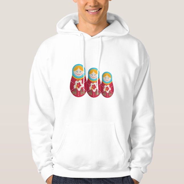 Veste À Capuche Graphique de Matryoshka, poupée nicheuse russe mig (Devant)