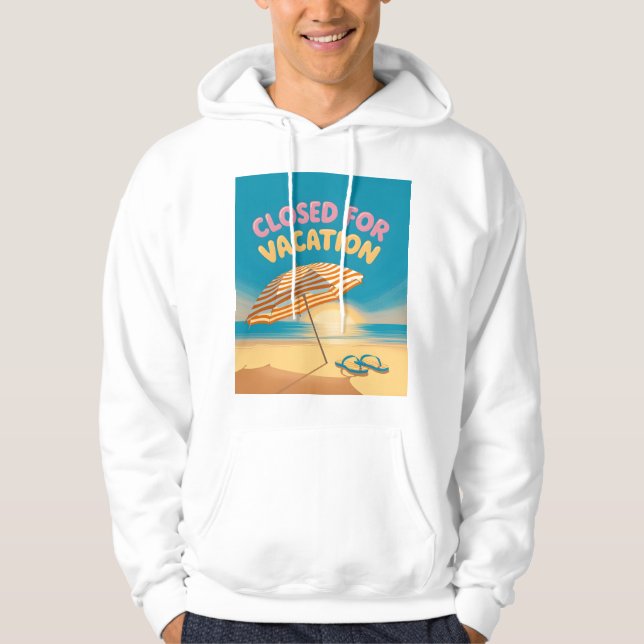 Veste À Capuche Graphique Mode Vacances Coucher de Soleil sur la P (Devant)