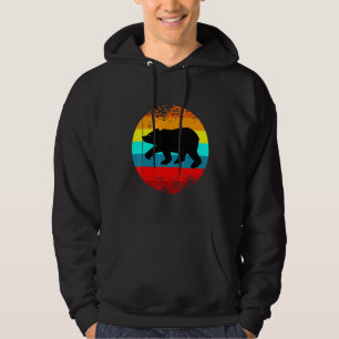 Veste À Capuche Graphique Rétro Animal De Ferme Avec Un Ours Vinta