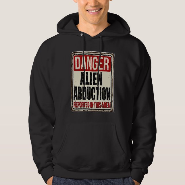 Veste À Capuche Graphiques d'aliens dangereux (Devant)