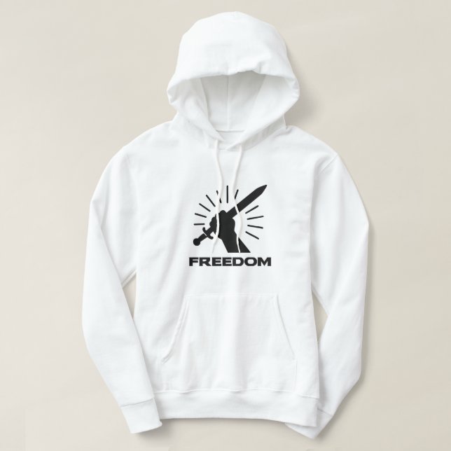 Veste À Capuche graphisme d'épée de liberté (Design devant)