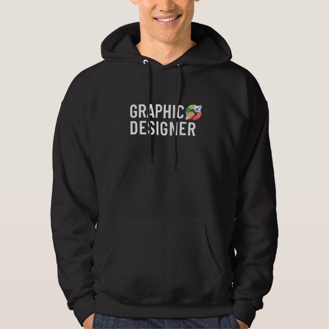 Veste À Capuche Graphiste Logo Minimaliste (Devant)