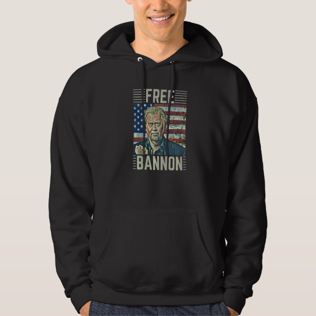 Veste À Capuche Gratuit Bannon Politique (Devant)