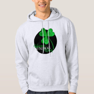 Veste À Capuche Green Glitter Shamrock Happy St Patrick’s Day  T-S