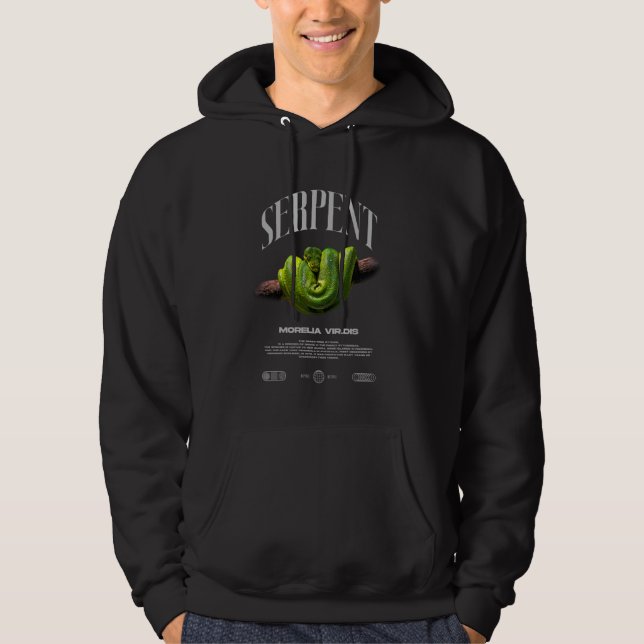 Veste À Capuche Green Tree Python Propriétaire de serpent Streetwe (Devant)