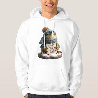 Veste À Capuche Grenouille charmante d'hiver en tricot : T-Shirt a