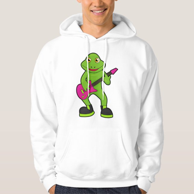Veste À Capuche Grenouille en musicien avec guitare (Devant)
