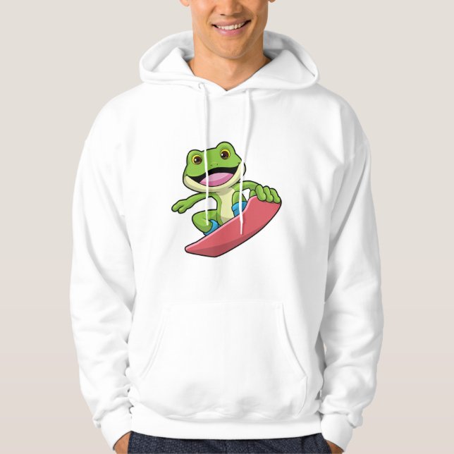Veste À Capuche Grenouille en Snowboard avec Snowboard (Devant)