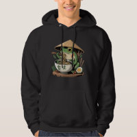 Grenouille mangeant des ramen kawaii neko nouilles