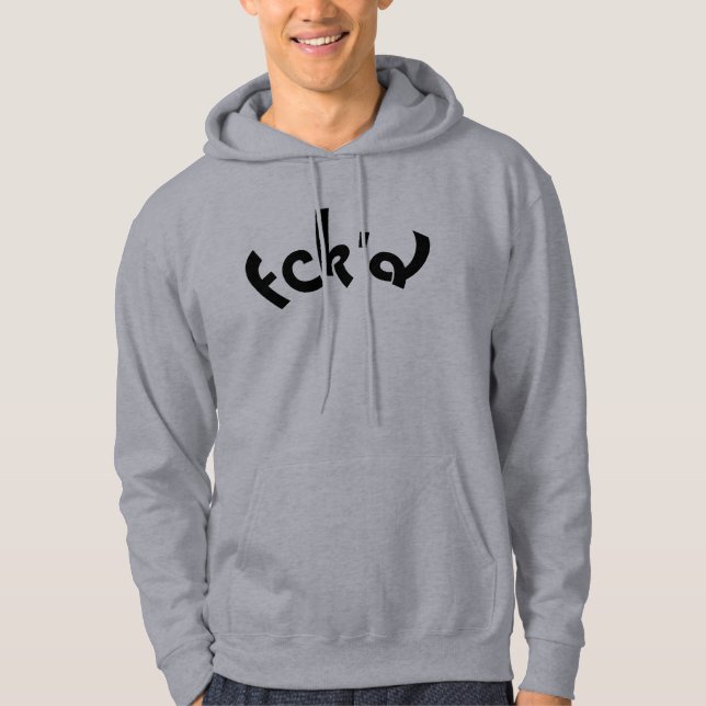 Veste À Capuche Gris charbon déchiré (Devant)
