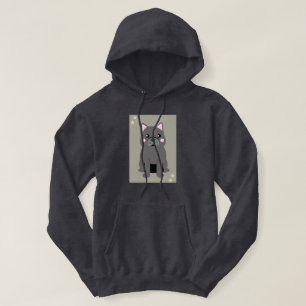 Veste À Capuche Gris Jolies Joues Bouledogue Français