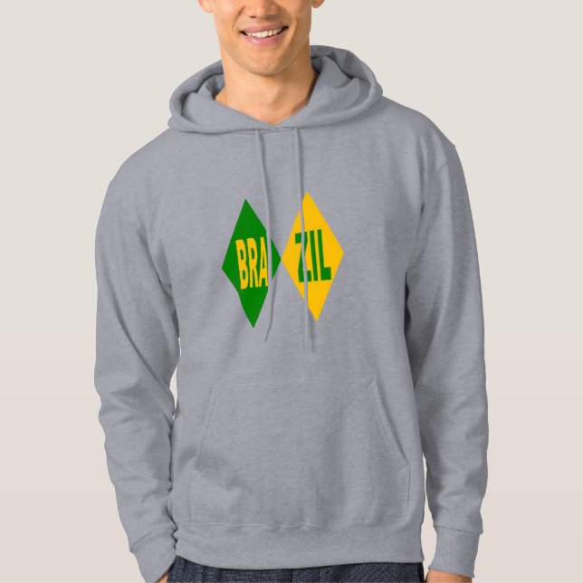 Veste à capuche grise homme  BRAZIL (Devant)