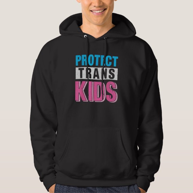 Veste À Capuche Groovy Protect Trans Kids LGBT LGBTQ Gay Lesbian P (Devant)