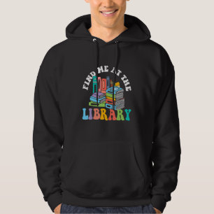 Veste À Capuche Groovy Trouve Moi À L'école De La Librairie Biblio